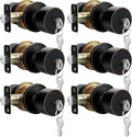 Entry Door Knob Bronze Keyed Door Knob - Oil-Rubbed Bronze Set