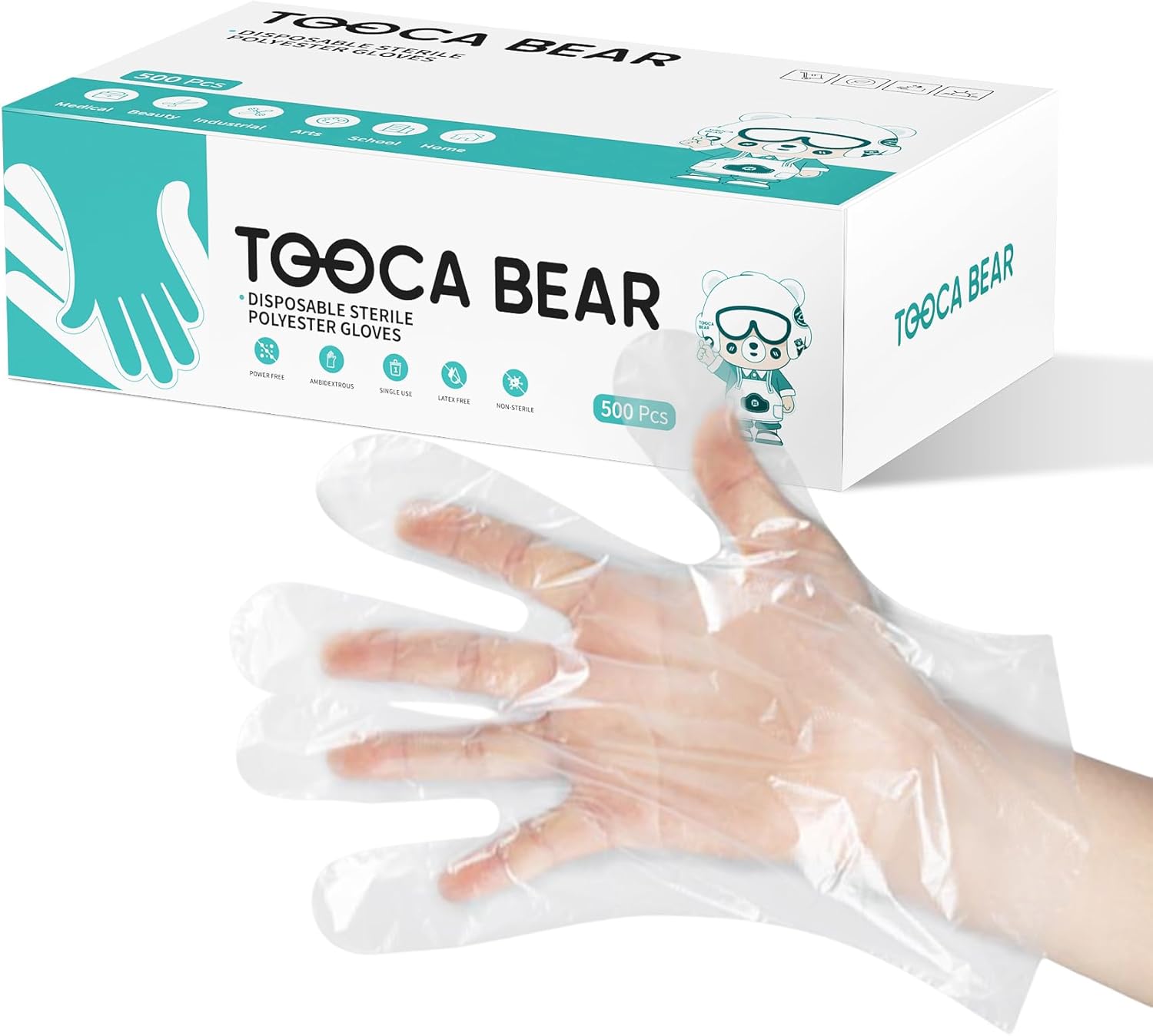 500 Pcs Latex-Free Food Prep Gloves - All-Purpose, Non-Sterile, Food Grade