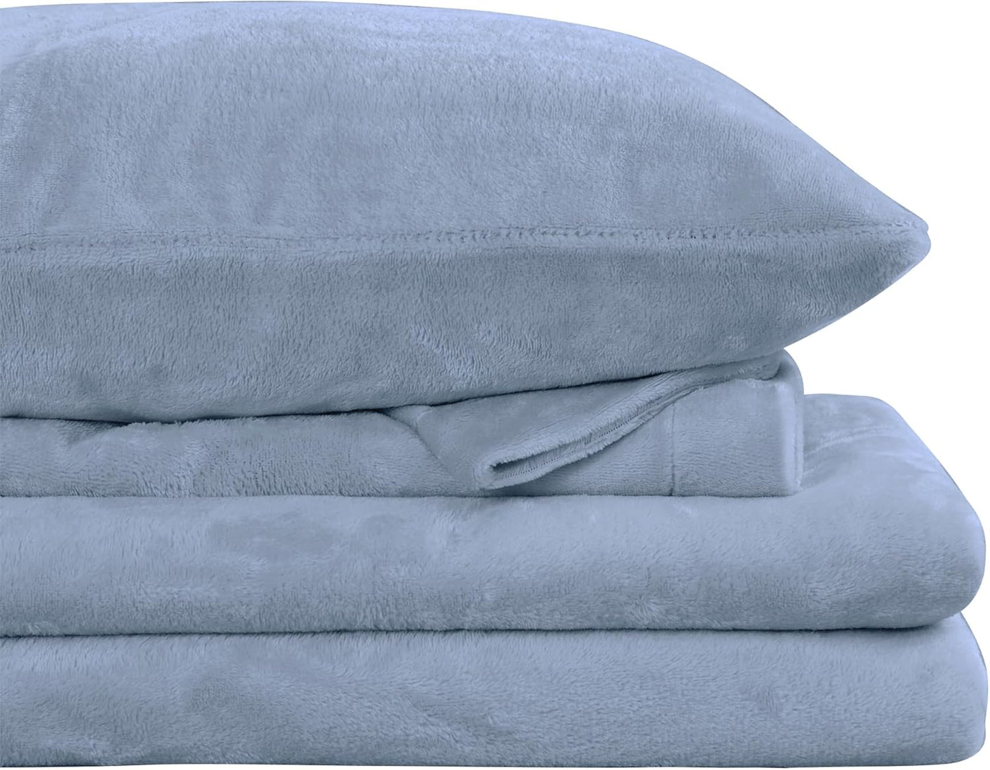 Viviland Plush Micro Fleece Bed Sheet Set for King Size Comfort