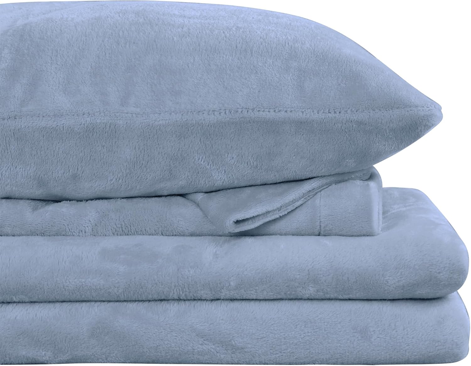 Viviland Plush Micro Fleece Bed Sheet Set for King Size Comfort