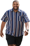 Button Down Shirt Men Big and Tall Short Sleeve (Style M6TX)