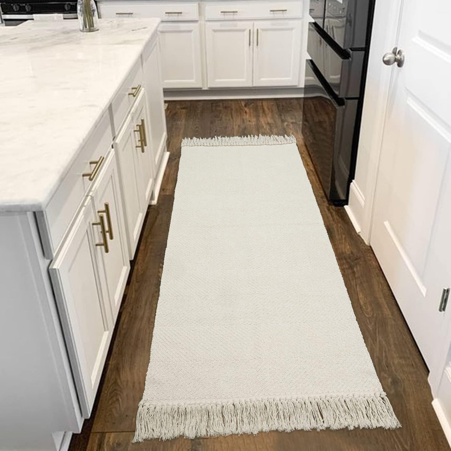 Collive 2x6 Runners for Hallway - Woven Washable Entryway Rug