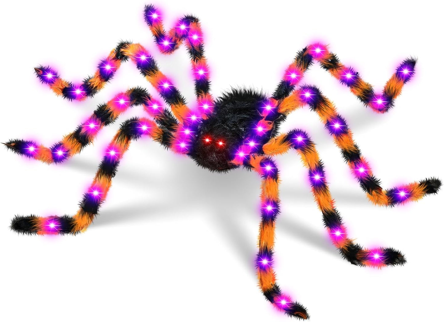 Giant Light-Up Halloween Spider 2 Pack for Spooky Decor