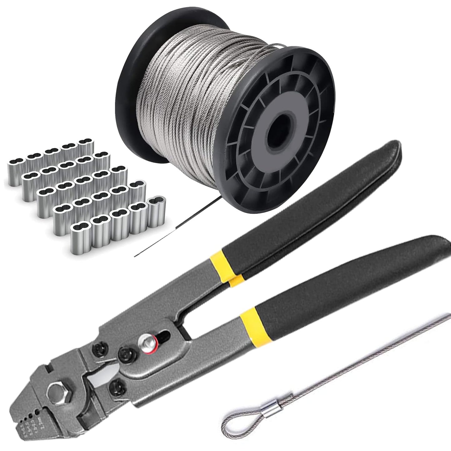 Ultimate Wire Rope Crimping Kit - Secure 165ft Cable with Stops