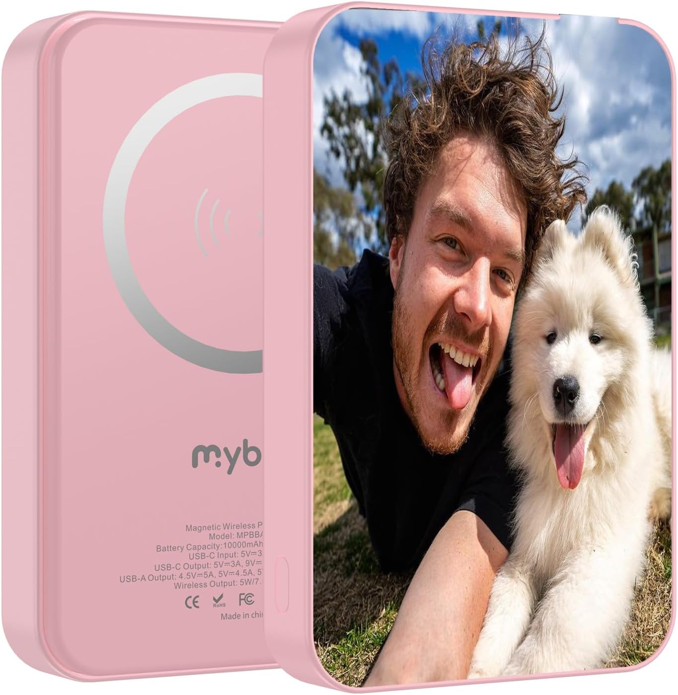 Custom Photo Wireless Power Bank - Fast Charging, Personalized Gifts