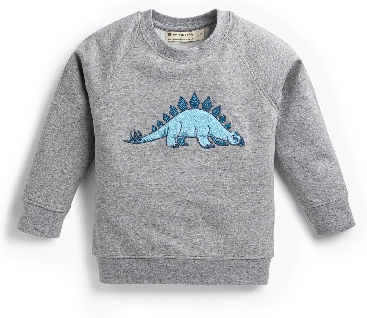 MONICA + ANDY Organic Embroidered Crewneck Sweatshirt for Kids
