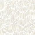 Beige Striped Peel and Stick Wallpaper 17.3in x 787in - Removable