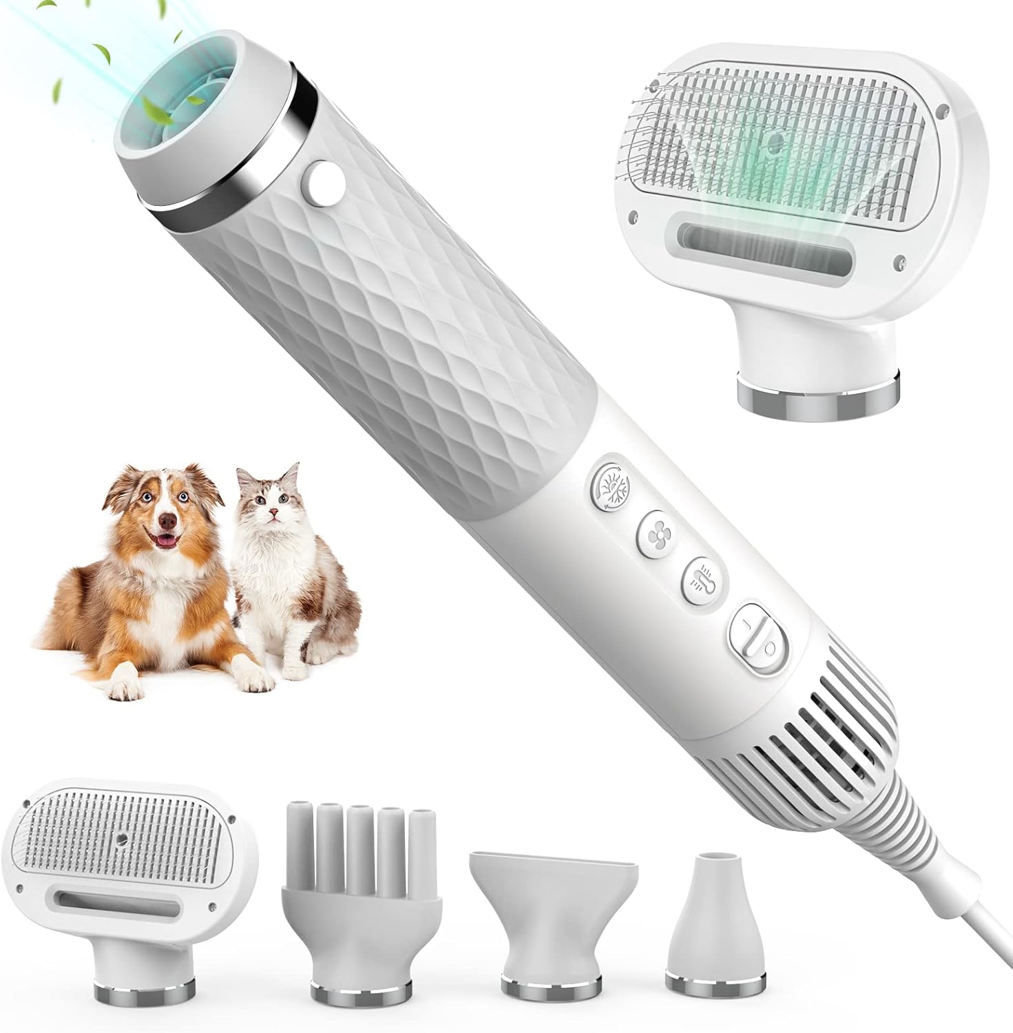 Portable 5-in-1 Dog Dryer & Grooming Brush