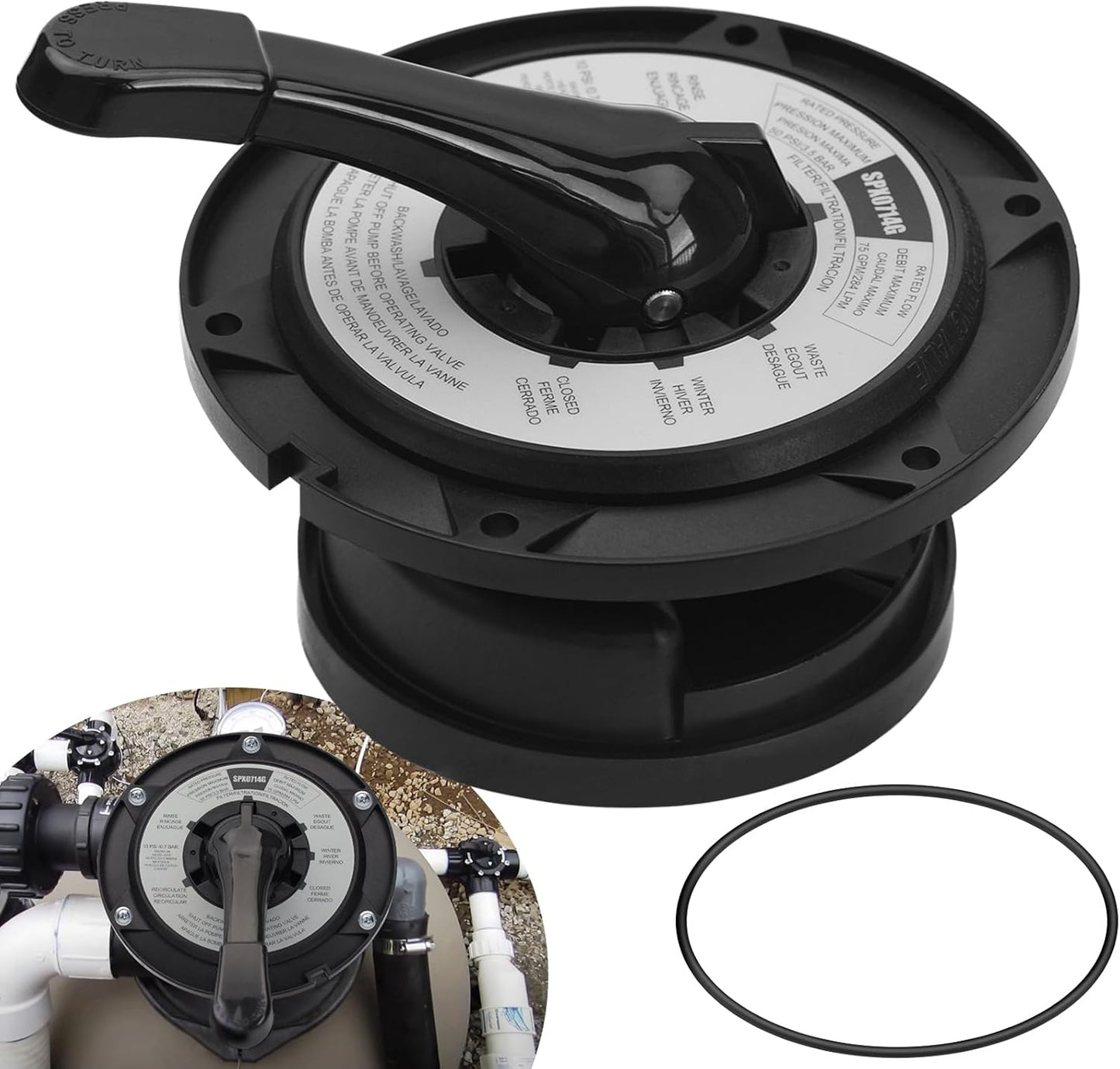 SPX0714BA Key Cover and Handle Assembly for Hayward Valves