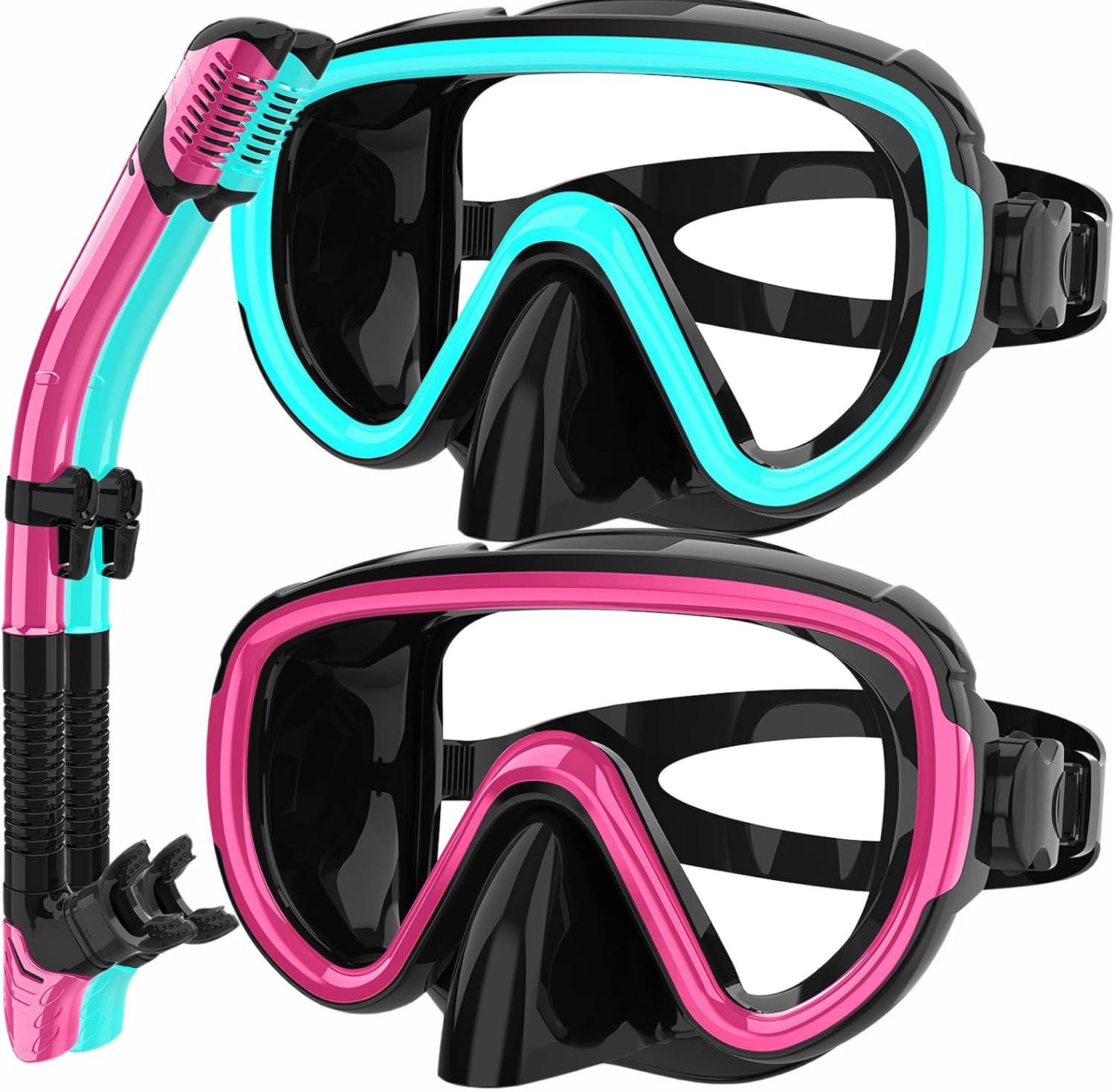 Bairuifu Dry Snorkel Set - Clear Vision, Easy Breathing!