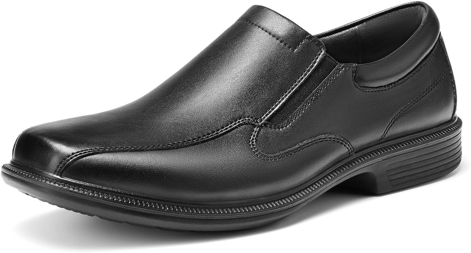 HEEZ Mens Loafers - Split Leather Oxford Dress Shoes for Style