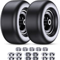 13x5.00-6 in Flat Free Lawn Mower Tires - Solid 2 Pack