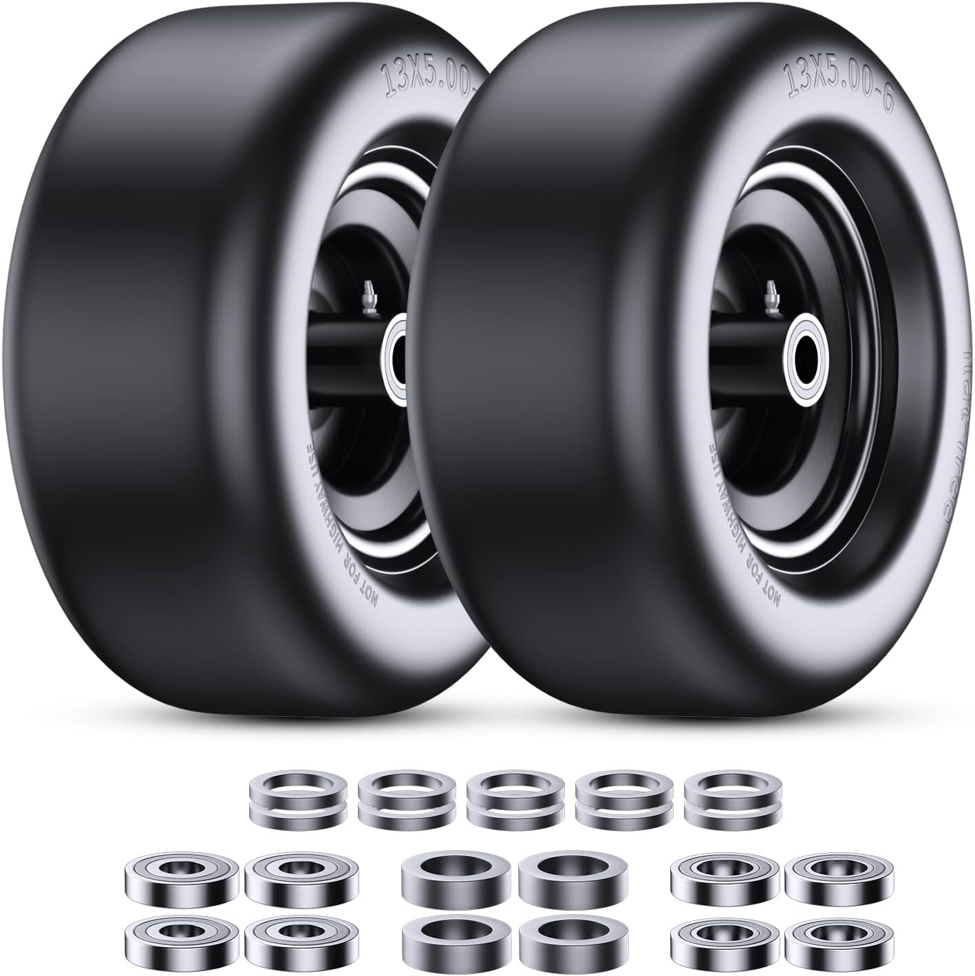 13x5.00-6 Flat Free Lawn Mower Tires for Smooth Performance