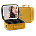 MOMIRA Travel Makeup Bag with Lighted Mirror for Women