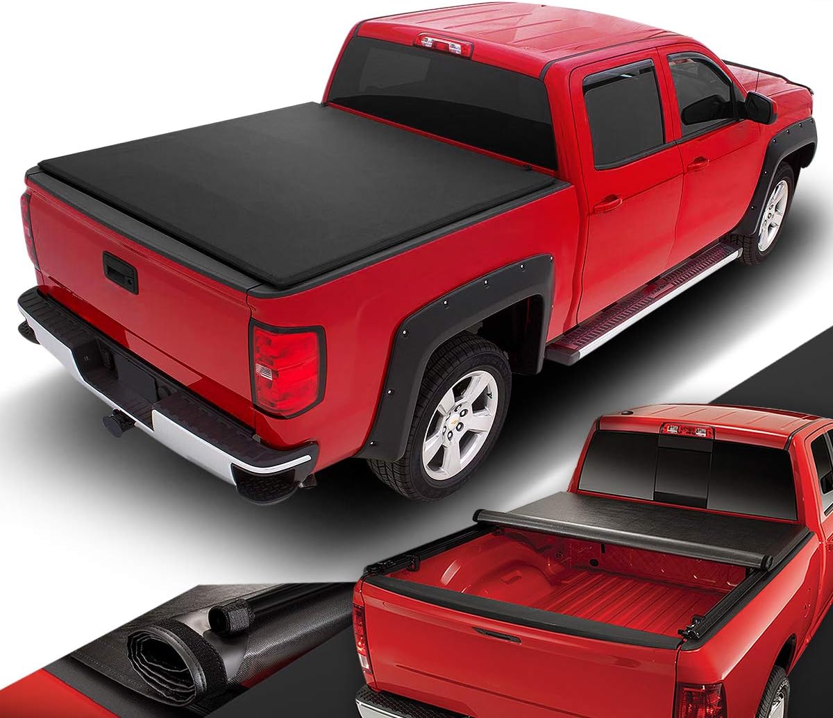 DNA Motoring Soft Roll-Up Tonneau Cover for Ford F-150 6.5Ft