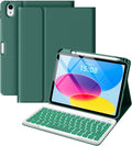 LEOMARON for iPad A16 11th/10th Gen Case with Keyboard - Backlit