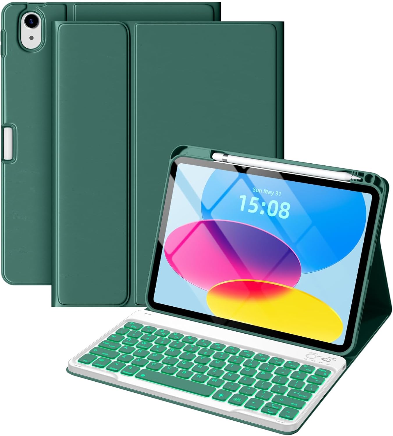 LEOMARON iPad A16 11th/10th Gen Case with Detachable Keyboard