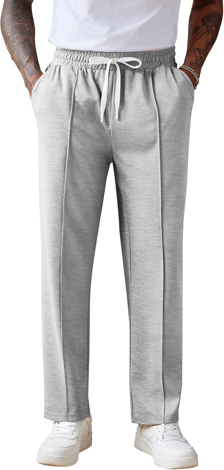 COOFANDY Men's Knit Sweatpants Lightweight Casual Jogger Pants