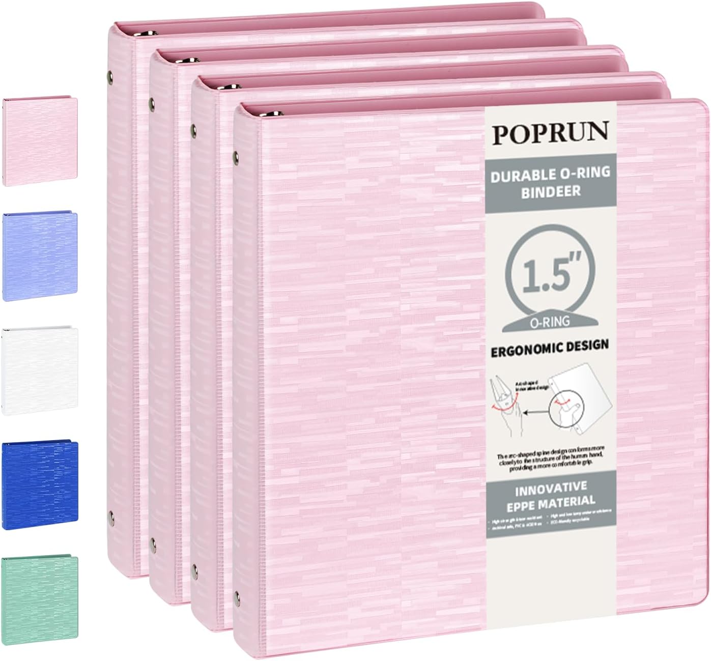 Durable 3 Ring Binder 1.5 Inch for School & Office Use