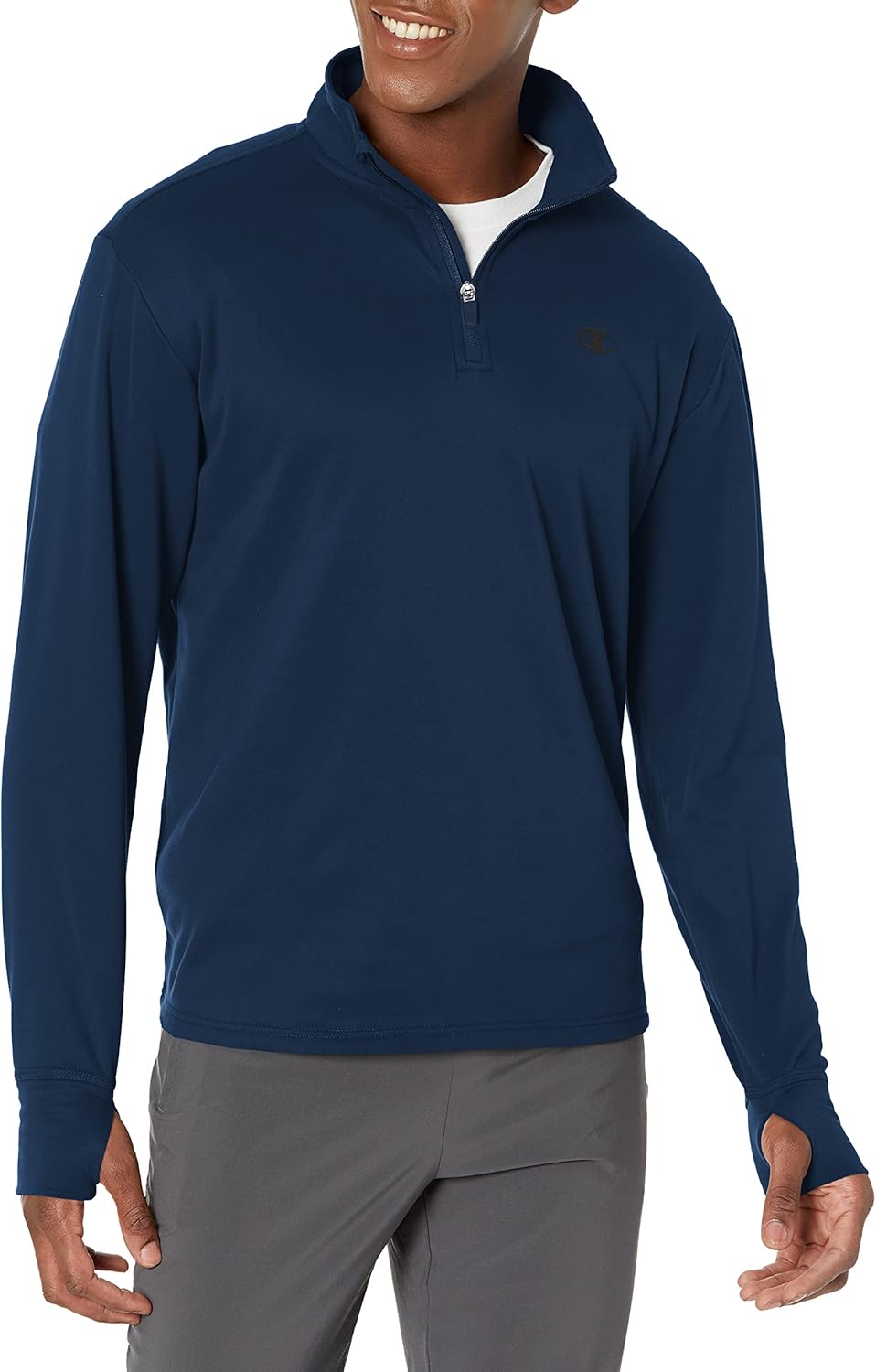 Champion Men's Game Day Quarter Zip - Bold Logo Style