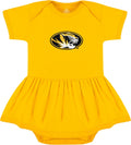 Girls' Picot Trim Baby Bodysuit Dress in College Design