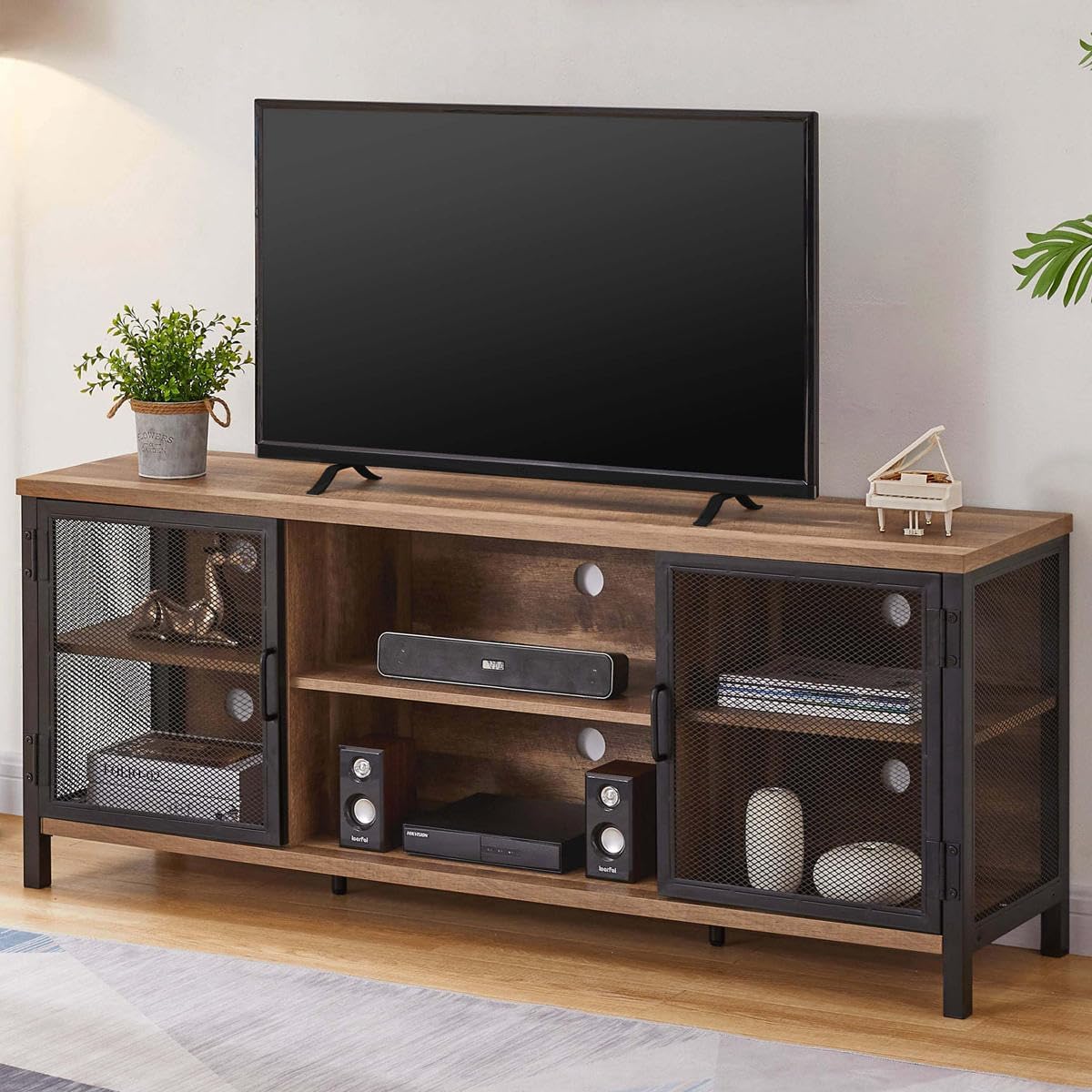 Rustic Wood TV Stand - 65 inch TVs - FATORRI