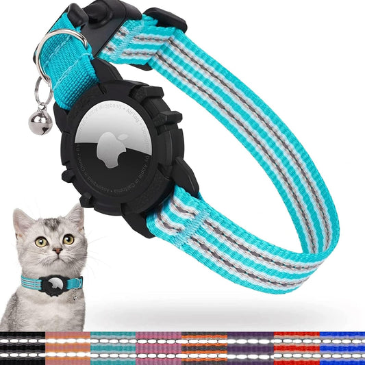 Reflective AirTag Cat Collar - Track Your Kitty with Ease!