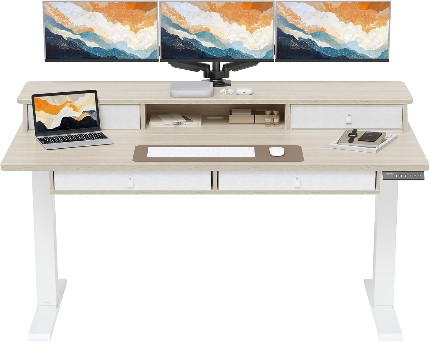 ErGear Electric Standing Desk with 4 Drawers for Home Office