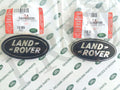 Land Rover Oval Badges Black on Silver - Front & Rear Badge Set