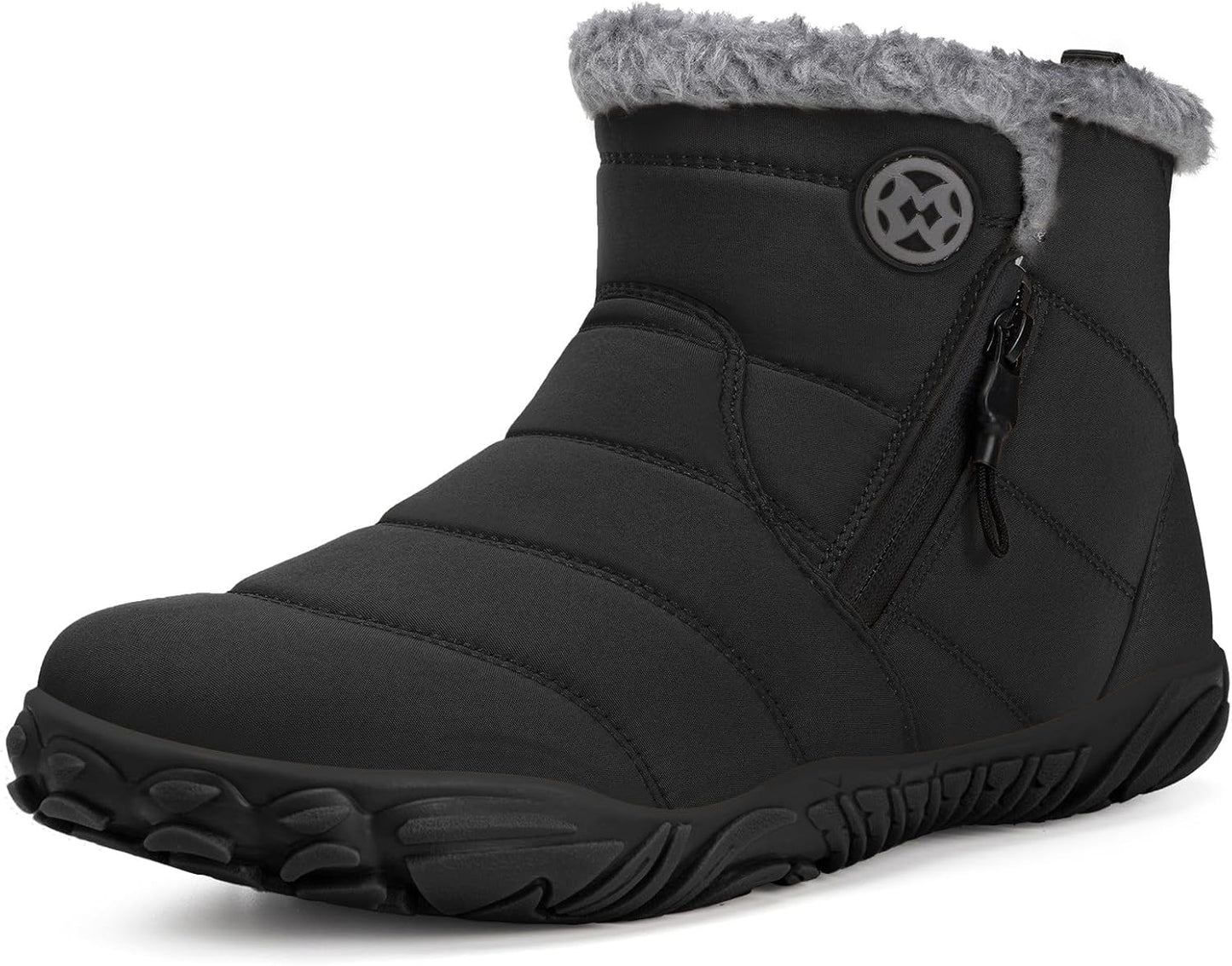 Womens Mens Barefoot Snow Boots Warm Ankle Booties for Winter