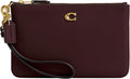 Polished Pebble Leather Wristlet for Women - Compact Phone & Cards