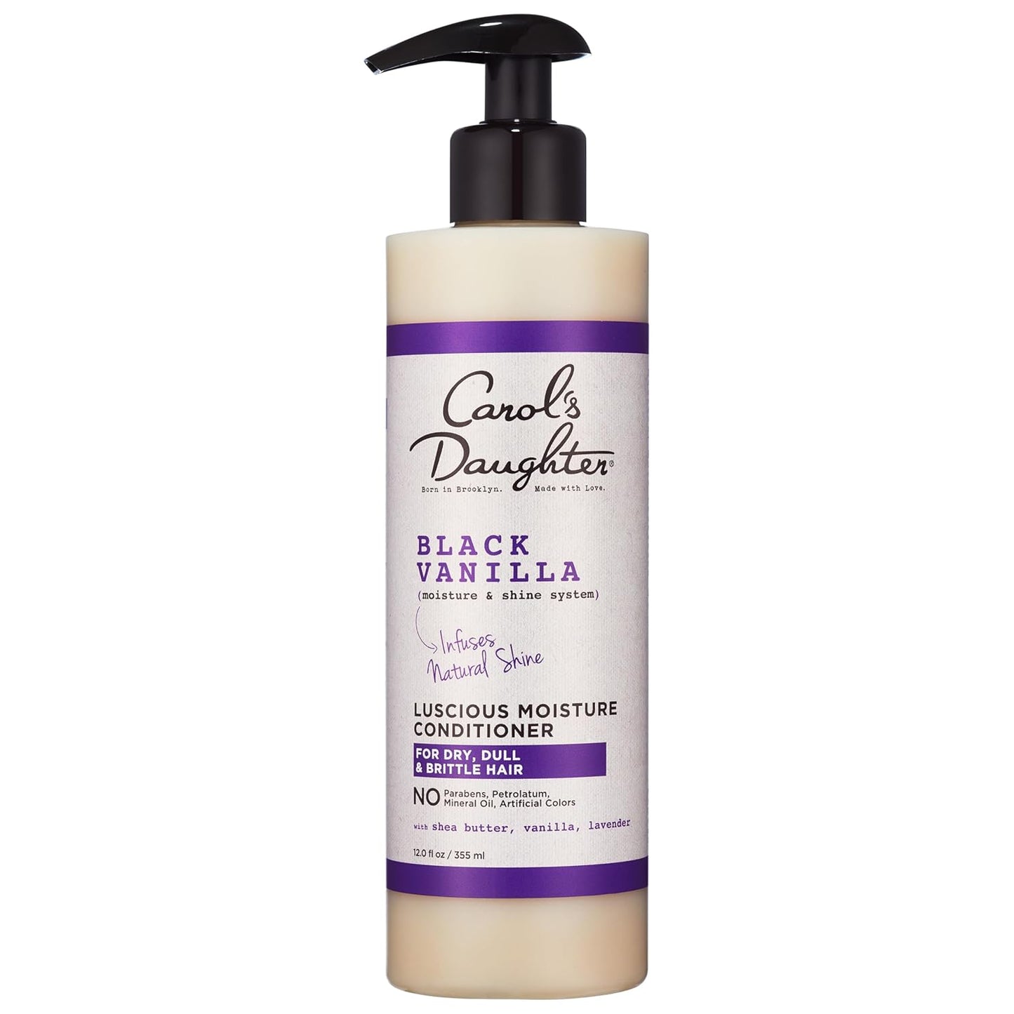 Hydrating Black Vanilla Conditioner for Curly Hair, 12 oz