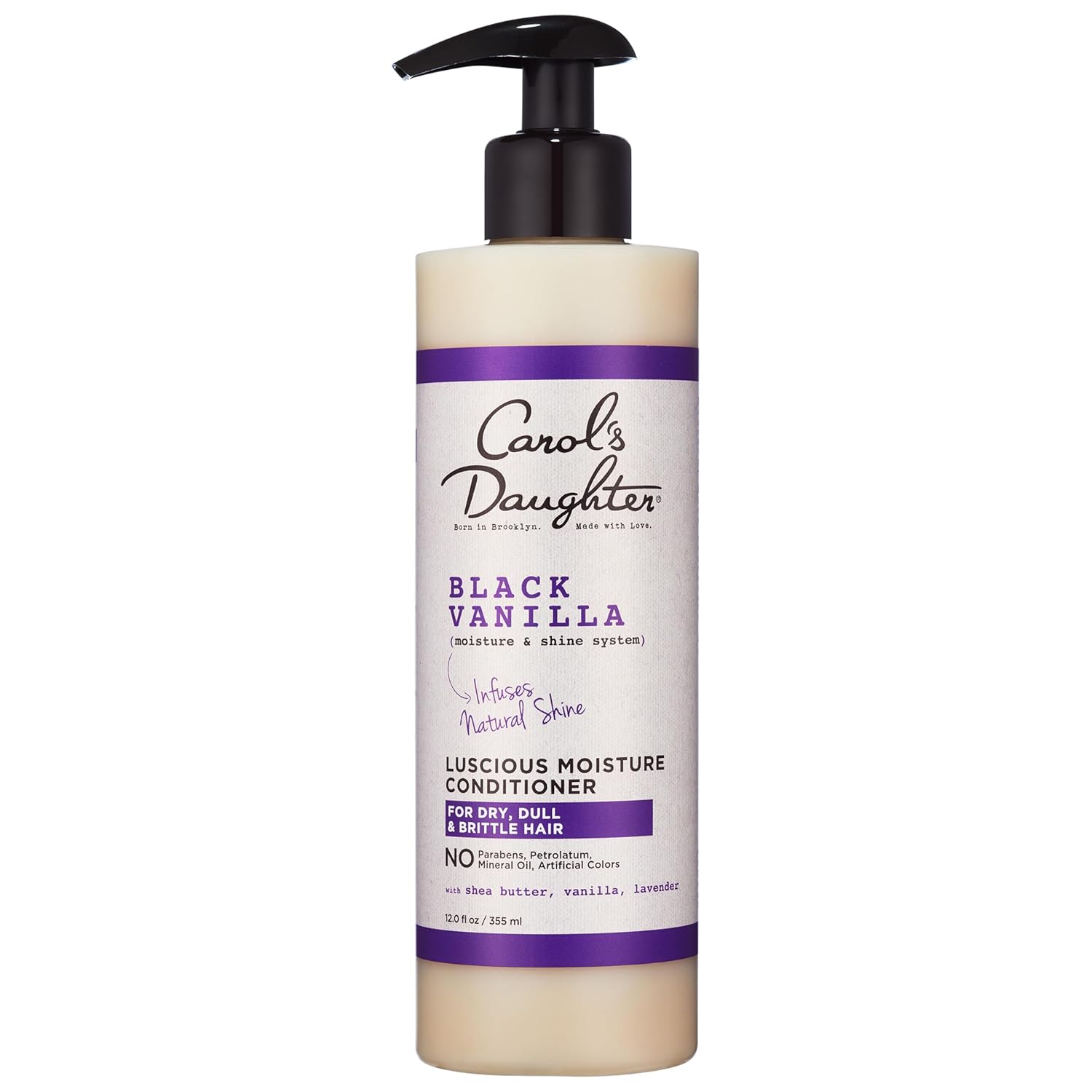 Hydrating Black Vanilla Conditioner for Curly Hair, 12 oz