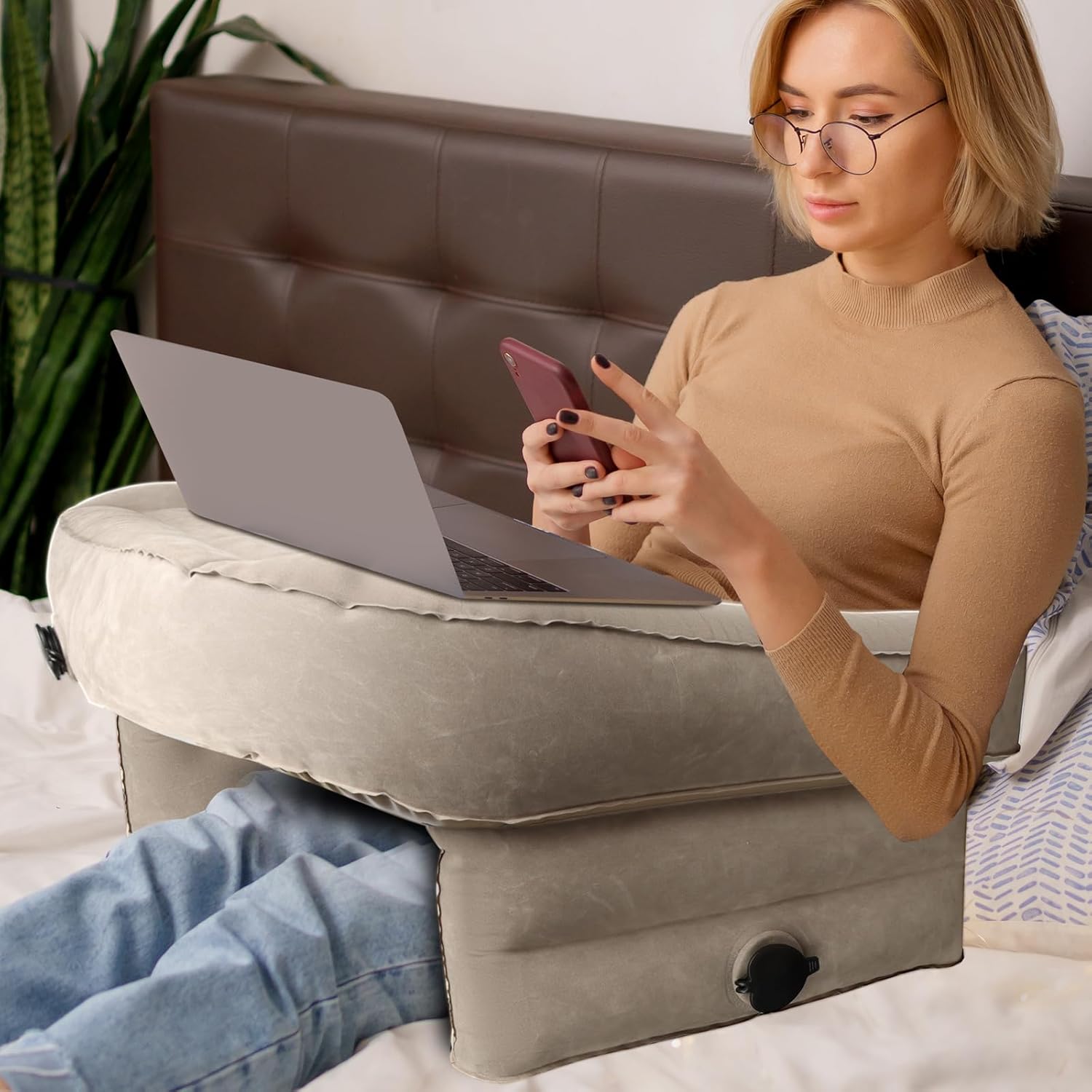 Multi-Functional Inflatable Lap Pillow - Comfort & Support!
