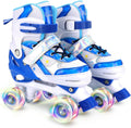 Toddler Roller Skates for Girls Kids Boys - Adjustable Light Up Wheels