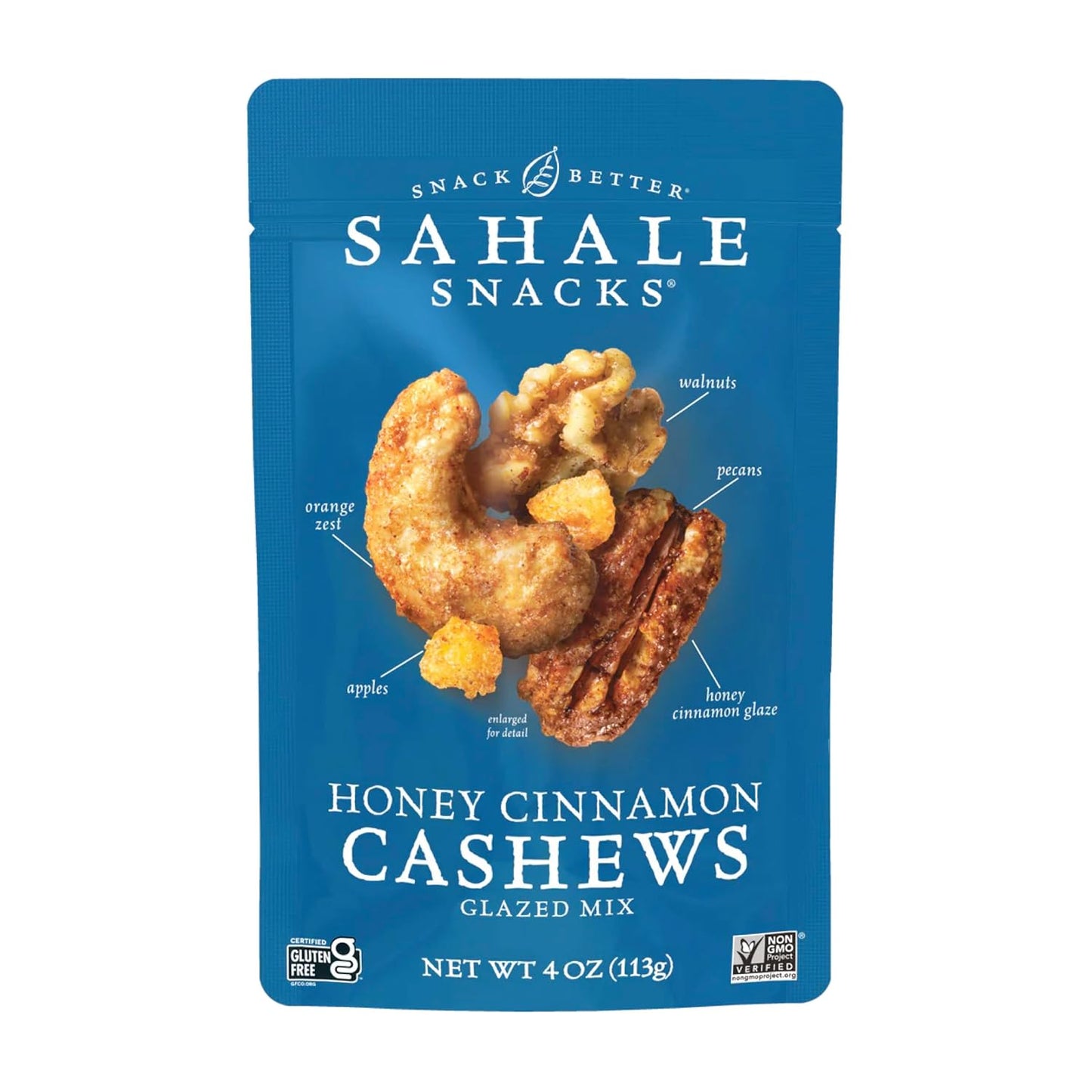 Sahale Snacks Honey Cinnamon Cashews Glazed Mix - 4 Ounce Pack