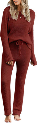 Women's Fuzzy Fleece Pajama Set - Cozy Two Piece Loungewear