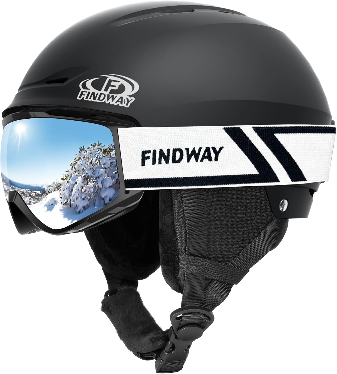 Shockproof Ski Helmet Set + Goggles