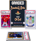 Three Graded Baseball Cards Gift Box MLB Edition - Guaranteed PSA 10
