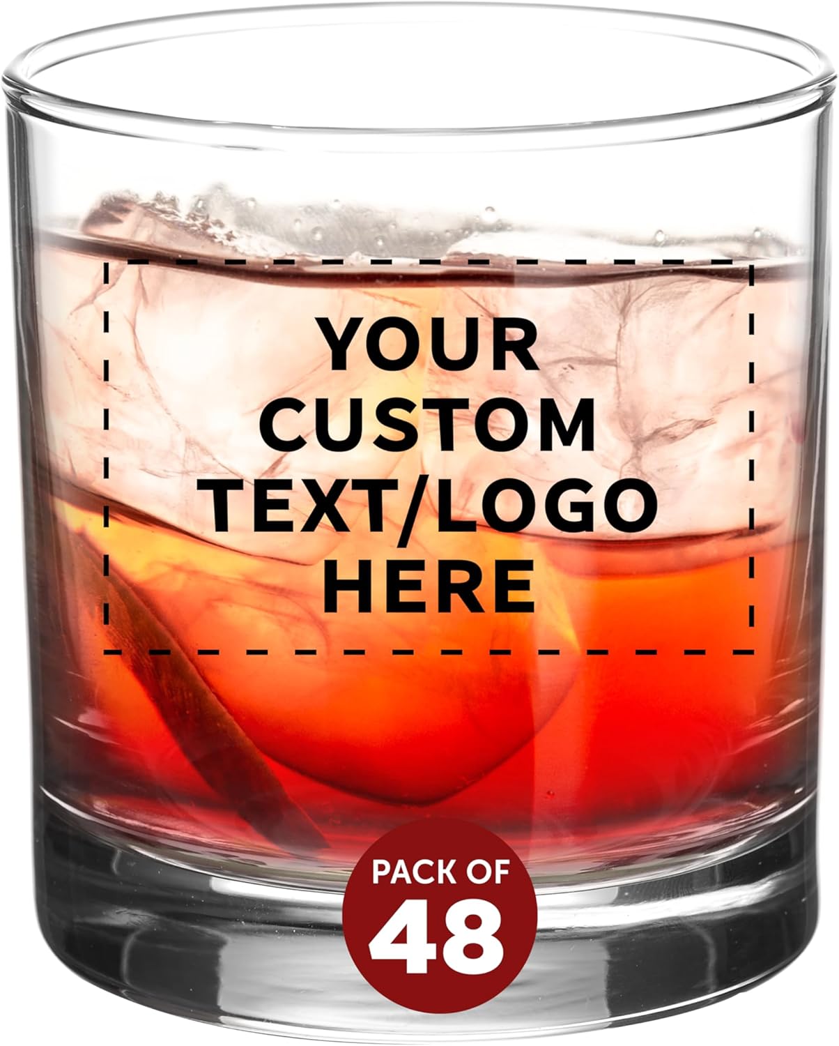 Custom Lexington Rocks Whiskey Glass Set of 48 for Cocktails