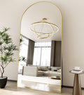 Arched Full Length Mirror 41in x 81in Gold - Lightweight Nano Glass