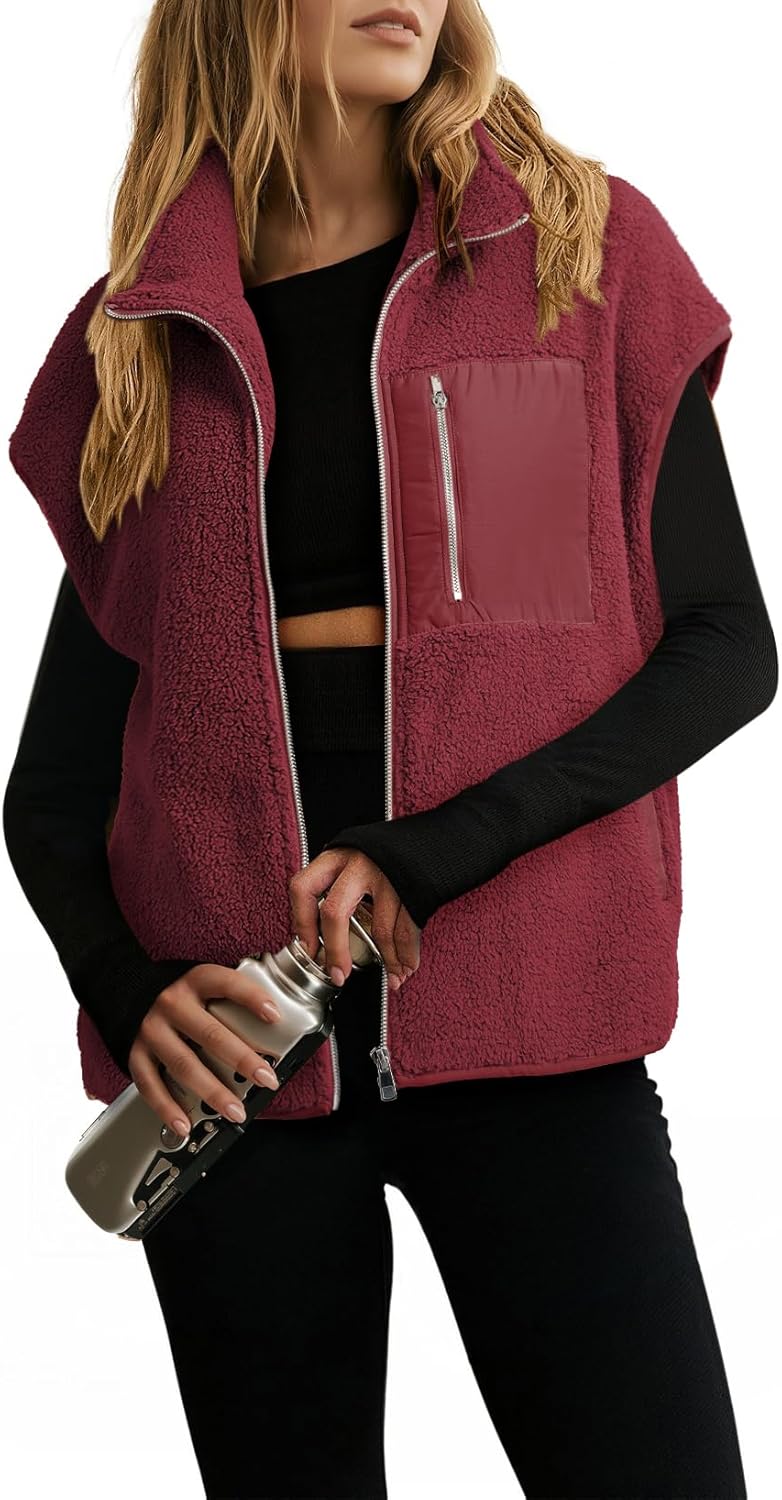 Dokotoo Womens Fleece Jacket Vest for Cozy Fall & Winter Wear