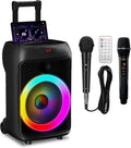 Hukkmela Karaoke Machine for Adults with 2 Microphones
