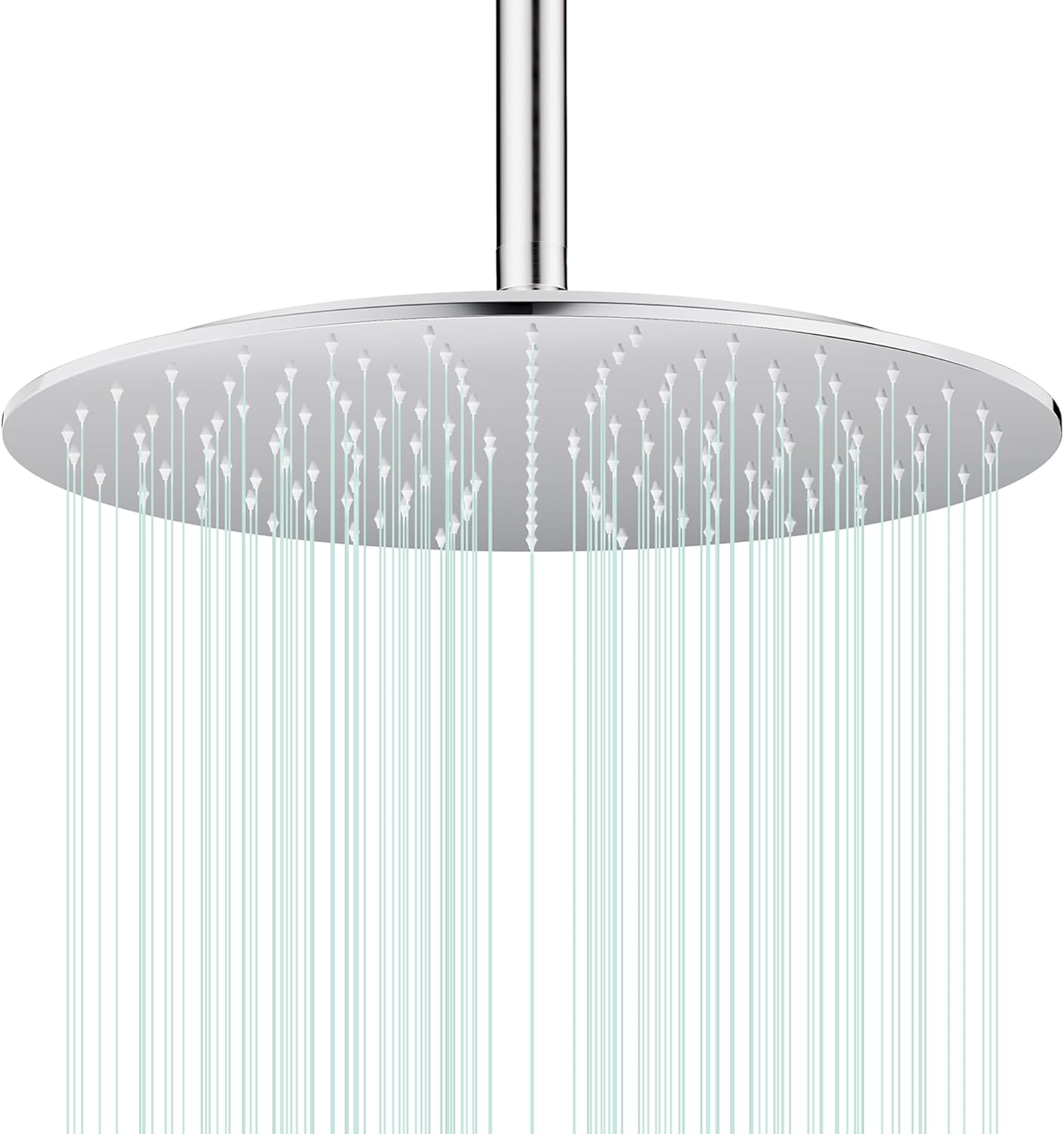 All Metal Rain Shower Head - Heavy Duty Stainless Steel Design