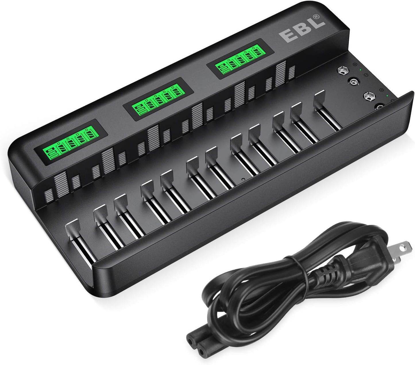 EBL 12+2 Bay LCD Charger for Multiple Batteries