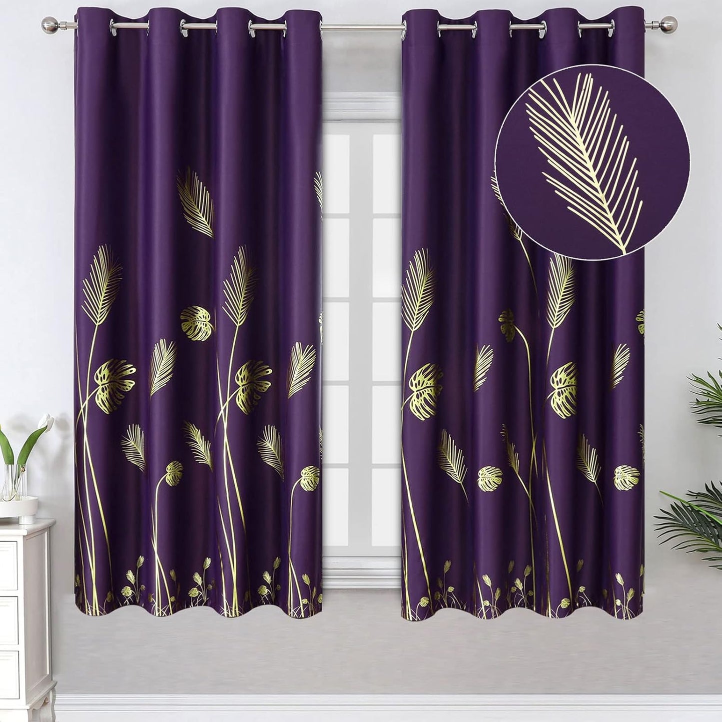 Estelar Textiler Purple Blackout Curtains for Elegant Bedrooms