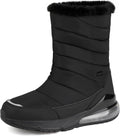 Women's Winter Snow Boots Wide Waterproof Warm Fur Lined Slip-On Ankle