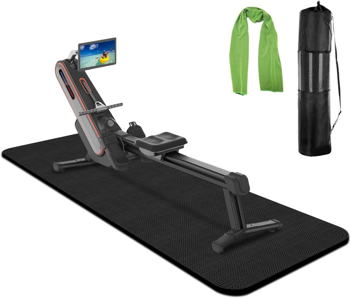 TONINT Rowing Machine Mat 96 x 30 - Protects Floors & Equipment