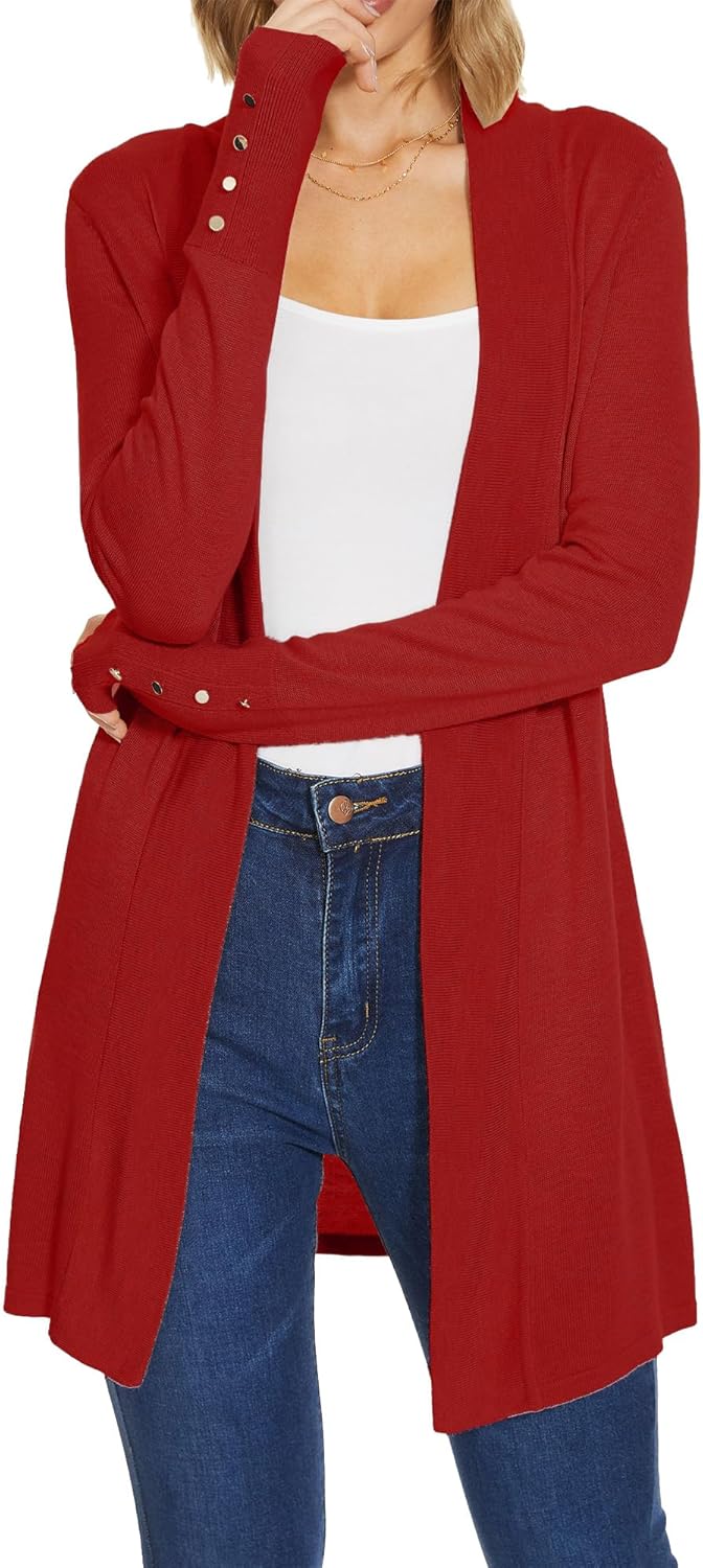 Spicy Sandia Women's Cardigan Sweaters for Spring and Fall