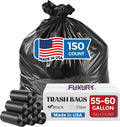 55-60 Gallon Trash Bags Heavy Duty 150 Count - Tough Cleanup